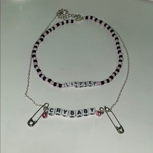 custom lil peep necklace set